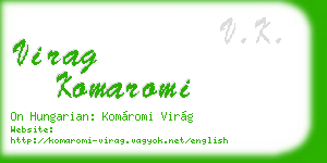 virag komaromi business card