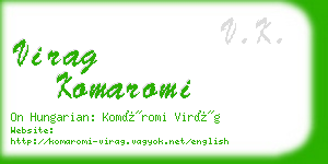 virag komaromi business card